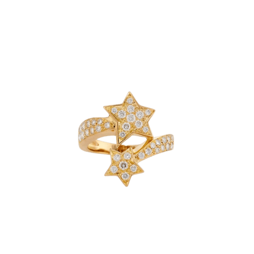 Bague 51.5 CHANEL Comète Géode - Bague en or jaune 18k et diamants 58 Facettes