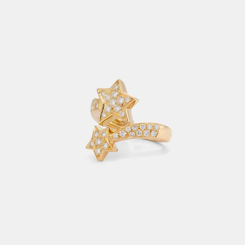 Bague 51.5 CHANEL Comète Géode - Bague en or jaune 18k et diamants 58 Facettes