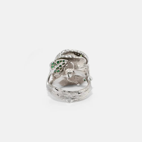 Bague 53 Dior Rose Bagatelle - Bague en or blanc 18k, tsavorites et diamants 58 Facettes