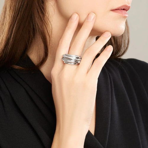 Bague 55 De Grisogono Allegra - Bague en or blanc 18k et diamants 58 Facettes