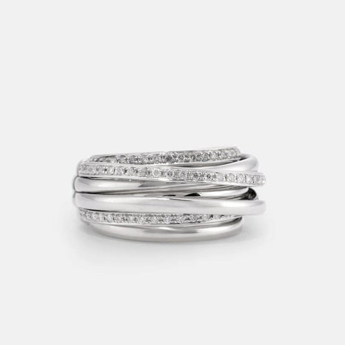 Bague 55 De Grisogono Allegra - Bague en or blanc 18k et diamants 58 Facettes