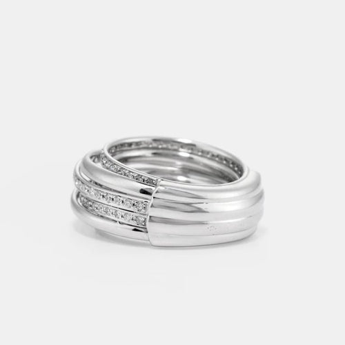 Bague 55 De Grisogono Allegra - Bague en or blanc 18k et diamants 58 Facettes
