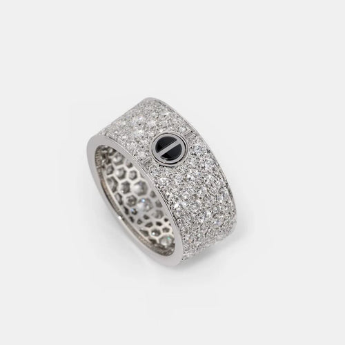 Bague 54 Cartier Love - Bague en or blanc et diamants 58 Facettes