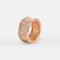 Bague 53 BVLGARI B.zero1 - Bague grand modèle en or rose et diamants 58 Facettes