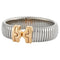 Bracelet Bvlgari Parentesi - Bracelet vintage en or jaune 18k et acier 58 Facettes