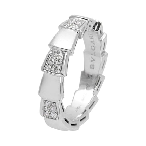 Bague 56 Bvlgari Serpenti - Bague en or blanc 18k et diamants 58 Facettes