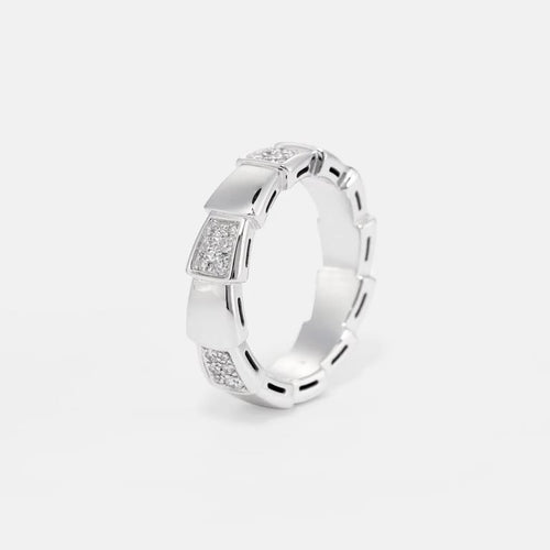 Bague 56 Bvlgari Serpenti - Bague en or blanc 18k et diamants 58 Facettes