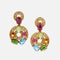 Boucles d'oreilles Bvlgari Astrale - Boucles d'oreilles en or jaune 18k et pierres de couleur 58 Facettes