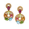 Boucles d'oreilles Bvlgari Astrale - Boucles d'oreilles en or jaune 18k et pierres de couleur 58 Facettes