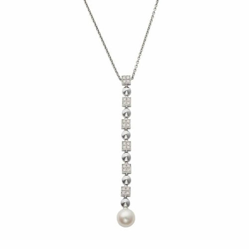 Collier Bvlgari Lucea - Collier en or blanc 18k perle et diamants 58 Facettes