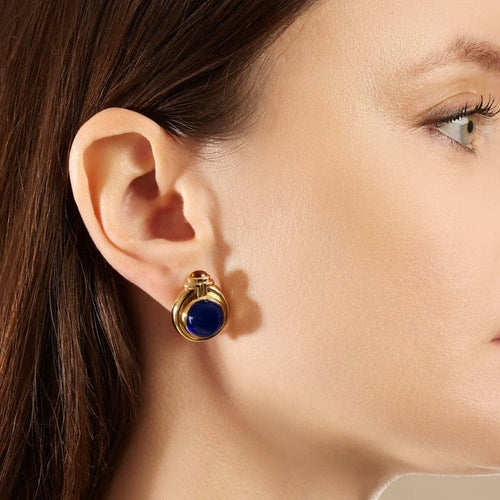 Boucles d'oreilles Bvlgari Parentesi - Boucles d'oreilles vintage en or jaune 18k 58 Facettes