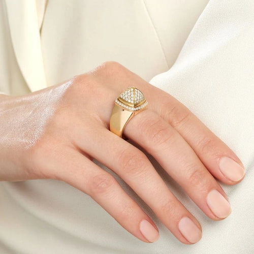Bague 56 FRED Pain de Sucre - Bague pavée de diamants en or jaune 18k 58 Facettes