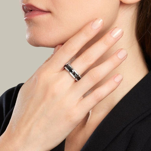 Bague 50 CHANEL Ultra - Bague en or blanc, céramique noire et diamants 58 Facettes