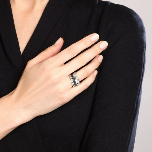 Bague 55 Boucheron Quatre Black Edition - Bague en or blanc 18k 58 Facettes