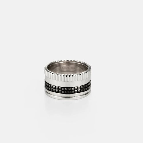 Bague 55 Boucheron Quatre Black Edition - Bague en or blanc 18k 58 Facettes