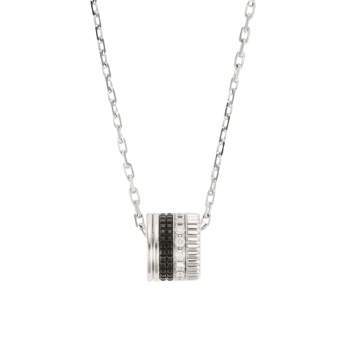 Collier Boucheron Quatre Black Edition - Collier en or blanc 18k et diamants 58 Facettes