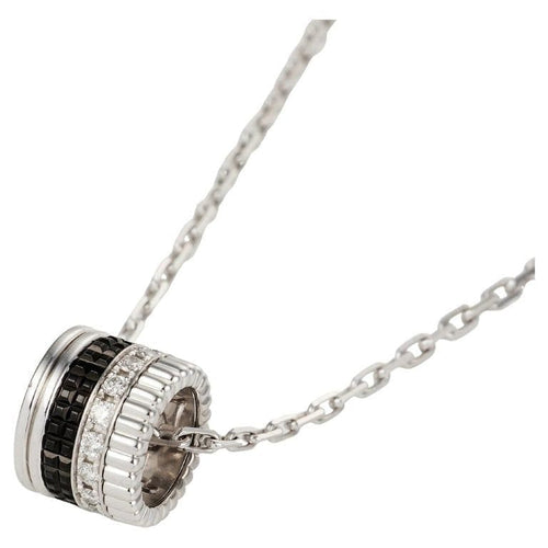 Collier Boucheron Quatre Black Edition - Collier en or blanc 18k et diamants 58 Facettes
