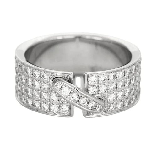 Bague 52 Chaumet Liens - Bague en or blanc 18k et diamants 58 Facettes