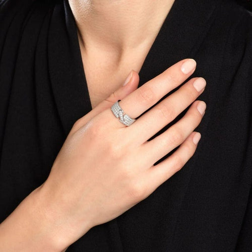 Bague 52 Chaumet Liens - Bague en or blanc 18k et diamants 58 Facettes