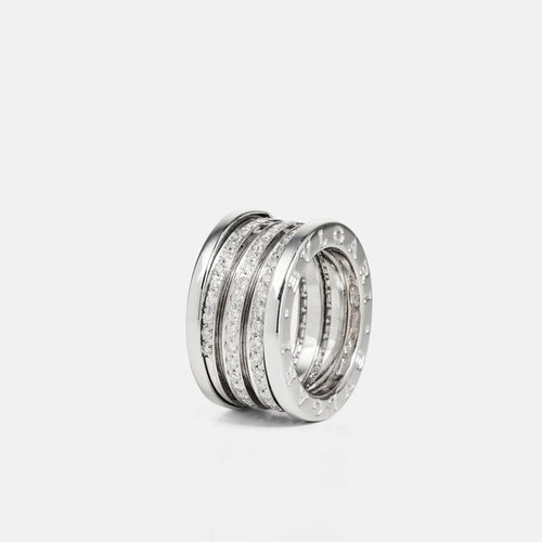 Bague 50 Bvlgari B.Zero1 - Bague en or blanc 18k et diamants 58 Facettes