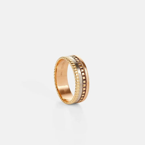 Bague 57 Boucheron Quatre - Bague en trois ors 18k et PVD marron 58 Facettes