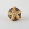 Bague 54.5 Bague étoile de mer en or jaune avec saphirs, diamants et pierres de lune 58 Facettes