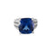 Bague 53 Bague en or gris 750 avec tanzanite et diamants 58 Facettes