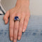 Bague 53 Bague en or gris 750 avec tanzanite et diamants 58 Facettes