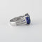 Bague 53 Bague en or gris 750 avec tanzanite et diamants 58 Facettes
