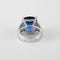 Bague 53 Bague en or gris 750 avec tanzanite et diamants 58 Facettes