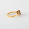 Bague 57.5 Bague en or jaune 750 avec rubis birman et diamants 58 Facettes