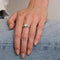 Bague 54 Bague tulipe en or gris 750 et diamants 58 Facettes
