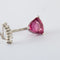 Collier Collier en or gris avec tourmaline rose et diamants 58 Facettes