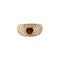 Bague 52 Bague cœur en or jaune 750 avec rubis birman et diamants 58 Facettes