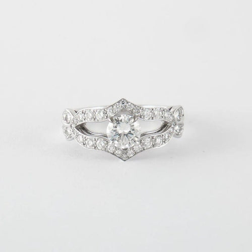 Bague 55 Bague Salomé en or gris 750/1000 et diamants 58 Facettes