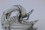 Broche Broche cygne en or gris et nacre, diamants 58 Facettes