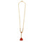 Collier Collier en or jaune avec grenats mandarine et diamants 58 Facettes
