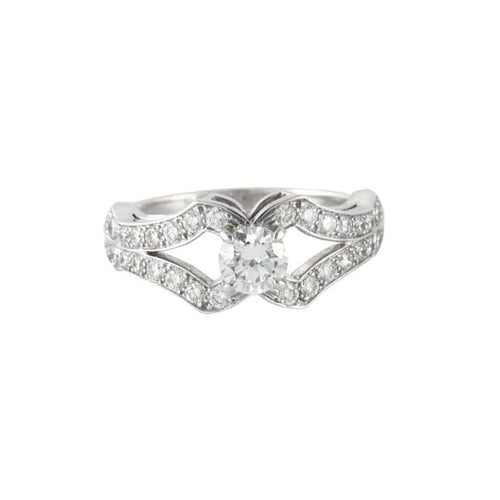 Bague 54 Bague en or gris 18K et diamants 58 Facettes