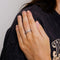 Bague 52.5 Bague tour complet en or gris 18k avec 123 diamants 58 Facettes 2.193