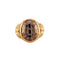 Bague 48 Bague chevalière cœur en or jaune 18K avec morganite et diamants 58 Facettes 2.569