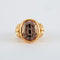 Bague 48 Bague chevalière cœur en or jaune 18K avec morganite et diamants 58 Facettes 2.569