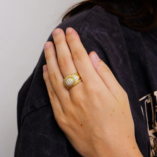 Bague 52.5 Bague corde en or jaune 18k et diamants 58 Facettes 2.206