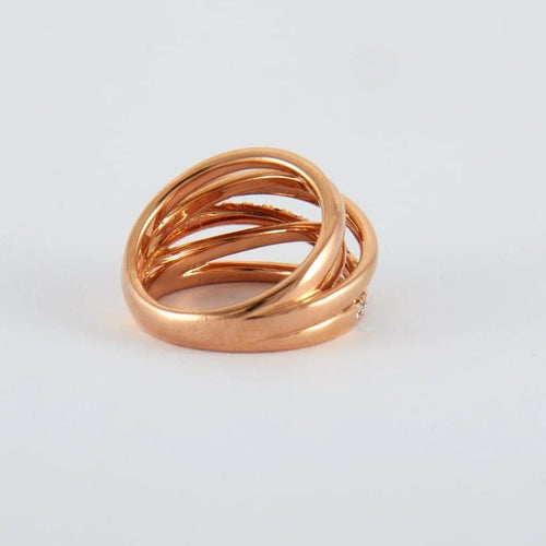 Bague 54 Fillat - Bague en or rose 18k avec diamants 58 Facettes 2.1525
