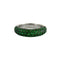 Bague 55 Bague jonc en or gris 18K pavée de tsavorites 58 Facettes 2.132
