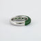 Bague 55 Bague jonc en or gris 18K pavée de tsavorites 58 Facettes 2.132
