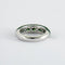 Bague 55 Bague jonc en or gris 18K pavée de tsavorites 58 Facettes 2.132