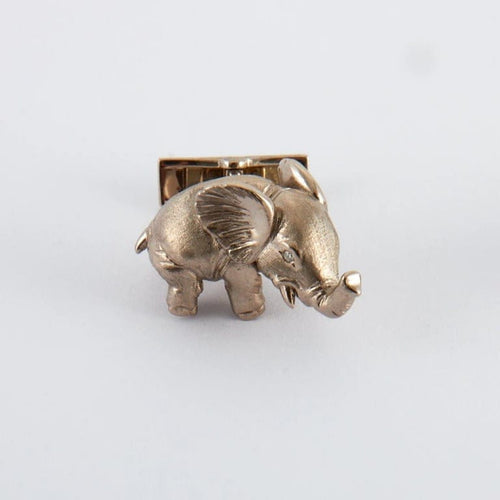 Boutons de manchette Boutons de manchette éléphant en or gris 18k et diamants 58 Facettes 2.566