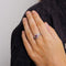 Bague 52 Tentation - Bague en or gris 18K avec saphir rose et diamants 58 Facettes 2.1122