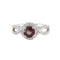 Bague 52 Tentation - Bague en or gris 18K avec saphir rose et diamants 58 Facettes 2.1122