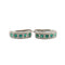 Boucles d'oreilles Ligne Vendôme - Boucles d’oreilles créoles en or gris 18k, émeraudes et diamants 58 Facettes 2.114